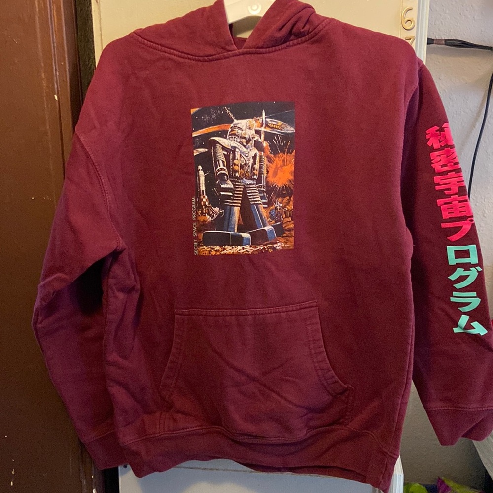 Blue Crown Secret Space Program Burgundy Hoodie